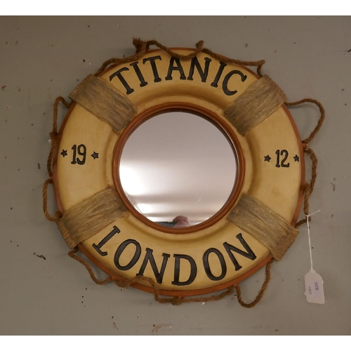 410 - Novelty Titanic life-ring mirror