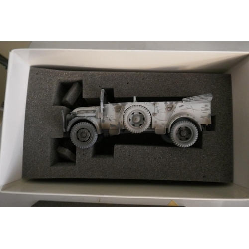 417 - Collection of scale WWII vehicles & figures