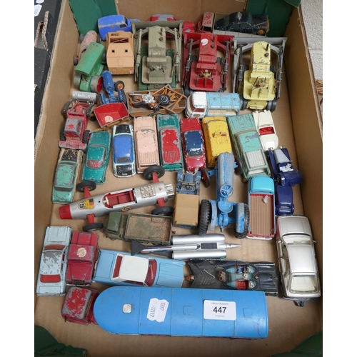 447 - Good collection of well played with diecast mostly Dinky toy car models