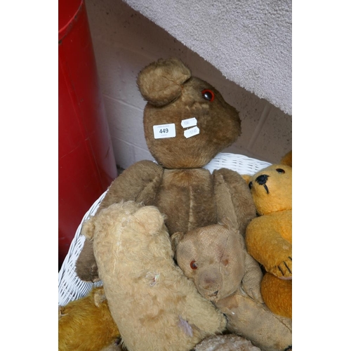 449 - Large collection of vintage teddy bears