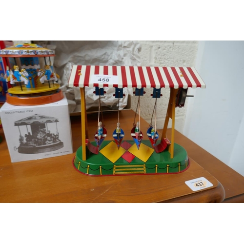 458 - Wind up tin plate toys - Fairground Rides