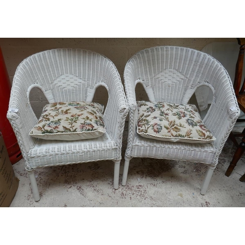 462 - Pair of wicker Lloyd Loom chairs