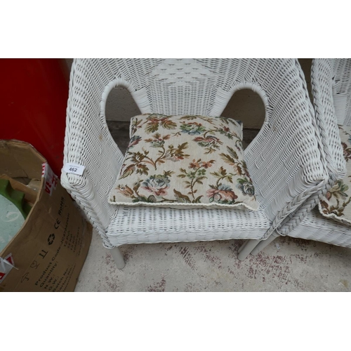 462 - Pair of wicker Lloyd Loom chairs