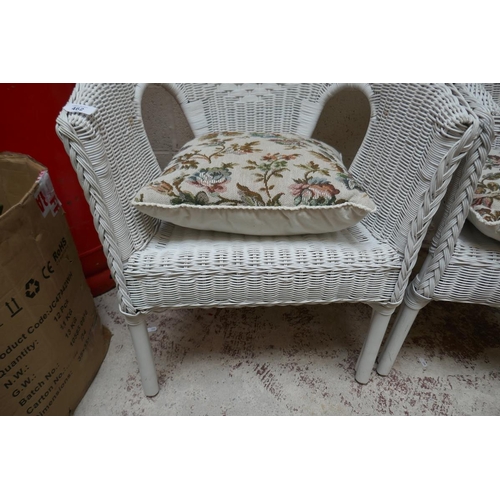 462 - Pair of wicker Lloyd Loom chairs