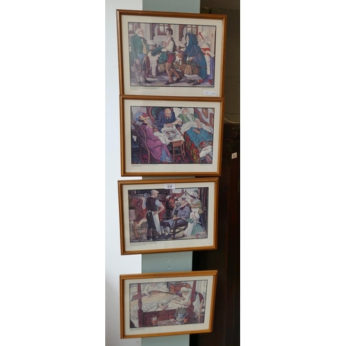 478 - Set of 4 medical prints