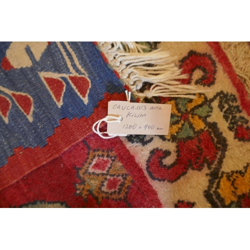 485 - Caucuses Kilim rug - Approx size: 130cm x 93cm