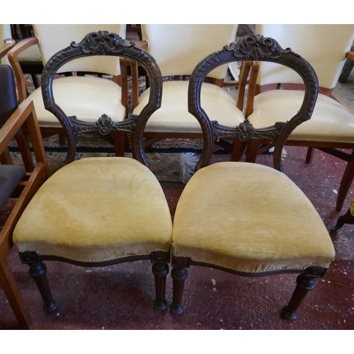 499 - Pair of carved bedroom chairs