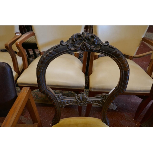 499 - Pair of carved bedroom chairs