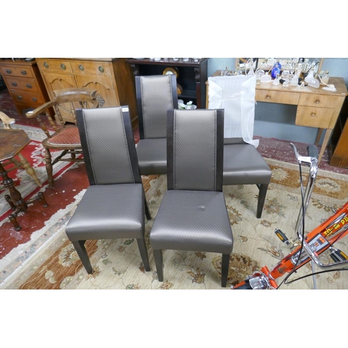 519 - Set of 6 contemporary good quality dining chairs