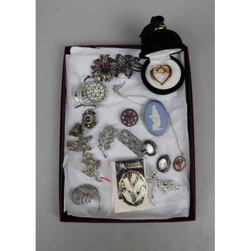 65 - Collection of costume jewellery to include silver and boxed watch