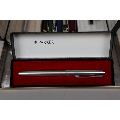 76 - Collection of pens to include Parker