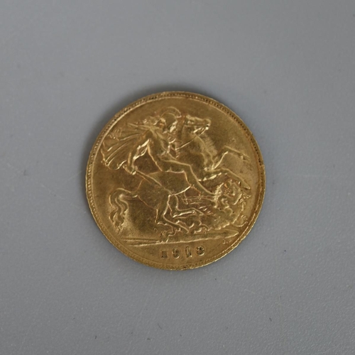 84 - Gold George V half sovereign 1913