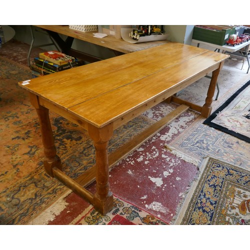 408 - Antique refectory table - Approx size: L: 180cm W: 68cm H: 72cm