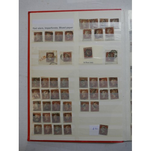 221 - Stamps - Great Britain Stock Book by Queen Victoria including 1d reds and officials