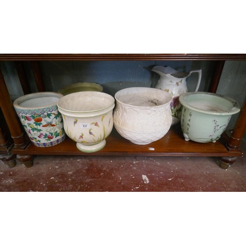 231 - Collection of ceramic plant pots