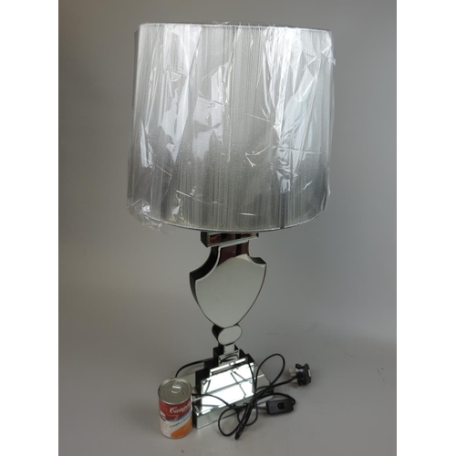 273 - Mirrored table lamp with shade as new