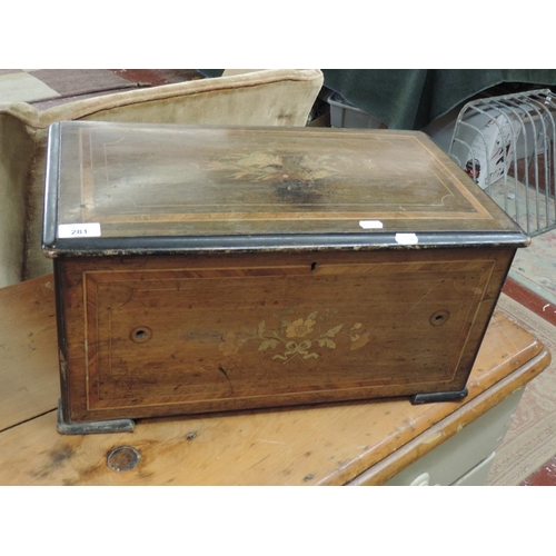 281 - Antique inlaid chest