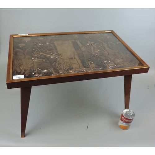 282 - Handmade Zambian copper table