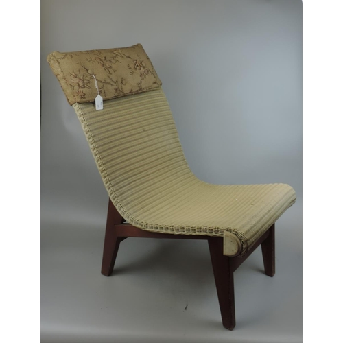 283 - 1960s Retro Lloyd Loom chair with original label