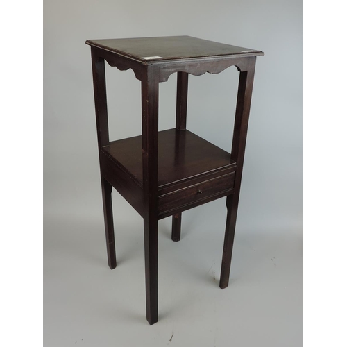 288 - 2 tier plant stand with drawer