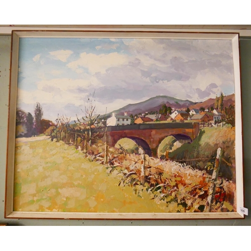 308 - Oil painting - Malvern Hills 20thC signed Bill Sly '81 - Approx image size: 75cm x 60cm