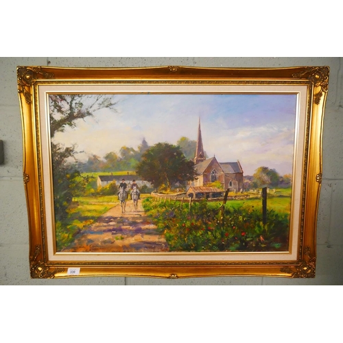 330 - Oil painting - Summer Hack Sellack signed Anthony J Avery - Approx image size: 75cm x 49cm