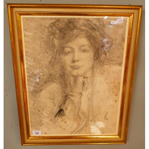 346 - Count Albert De Belleroche - Lili Grenier lithograph pencil signed