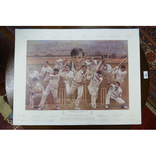 359 - Signed L/E print Warwickshire County Cricket Club team of the 90s
