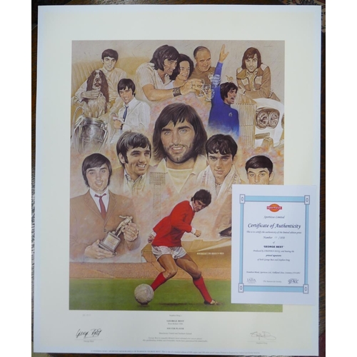 360 - L/E print of George Best with COA