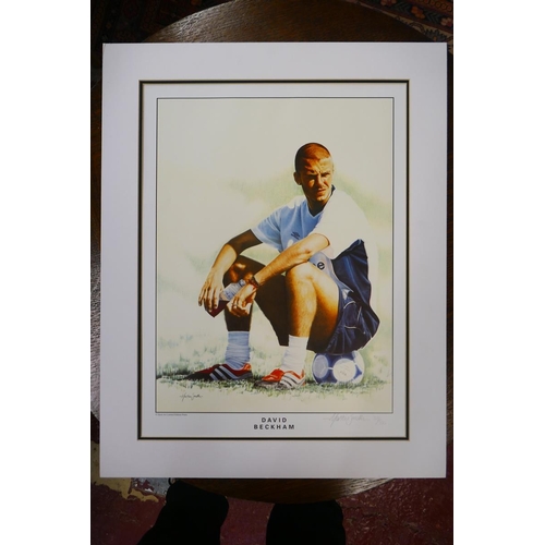 361 - Signed L/E print of David Beckham by Martin Smith