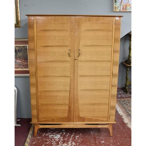 396 - Kean and Scott mid century walnut wardrobe - Approx size W: 127cm D: 56cm H: 177cm