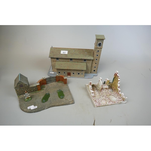421 - 3 WWII architecture models