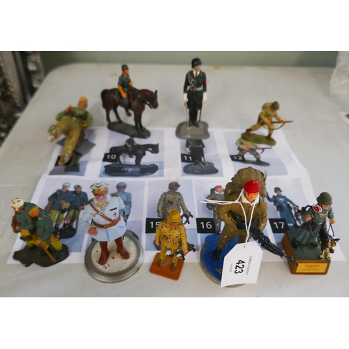 423 - Collection of military figures to include Del Prada, Britain's etc