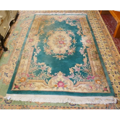 469 - Chinese blue pattern rug - Approx size: 262cm x 155cm