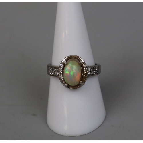 95 - Ethiopian wello opal ladies dress ring - Size P