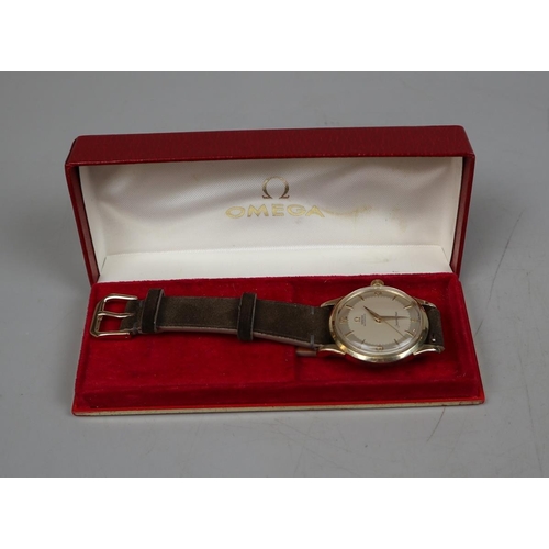 117 - Omega Seamaster Cal.501 14ct gold 1958 Pie Pan dial - serviced in the last two years (Ideal for 65th... 