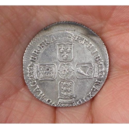 130 - Coin - 1696 William III miss-struck coin
