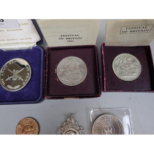 119 - Collection of coins & medallions etc