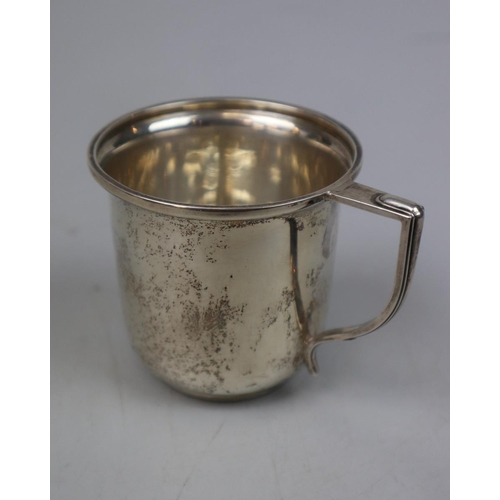13 - Hallmarked silver mug - Approx weight: 73g