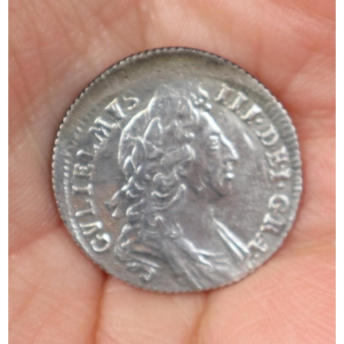 130 - Coin - 1696 William III miss-struck coin