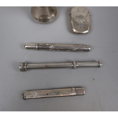 24 - Collection of hallmarked silver to include J Butler & Co propelling pencil - Approx overall... 