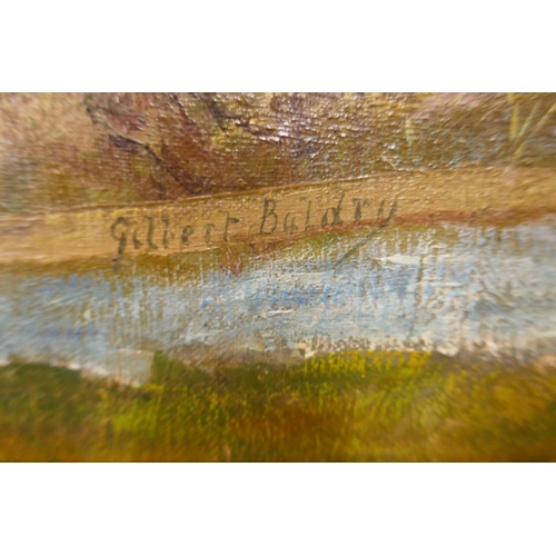 309 - Gilbert Baldry oil on canvas signed - Approx image size: 74cm x 49cm