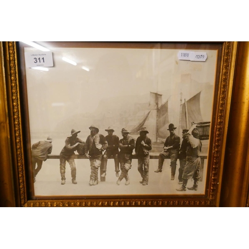 311 - 2 black & white photographs in gilt frames