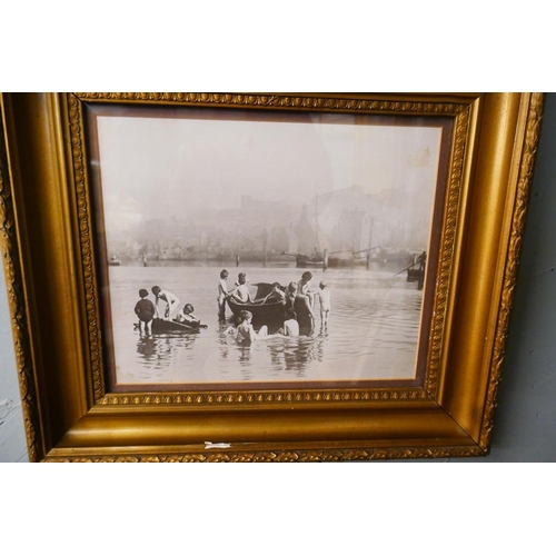 311 - 2 black & white photographs in gilt frames