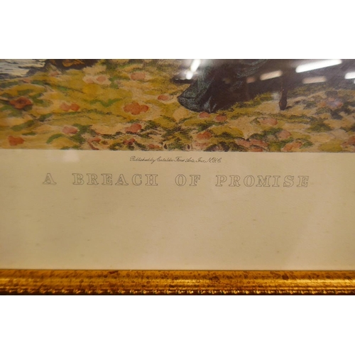 337 - Pair of coloured prints - The New Will & The Breach of Promise