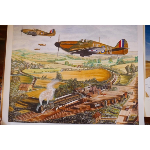 355 - 2 Military aircraft prints signed by the artists