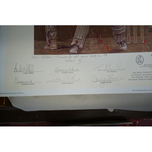 359 - Signed L/E print Warwickshire County Cricket Club team of the 90s