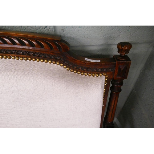 367 - Pretty French style mahogany framed salon sofa