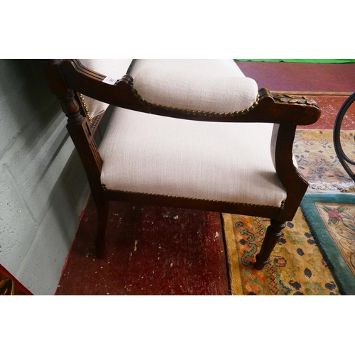 367 - Pretty French style mahogany framed salon sofa