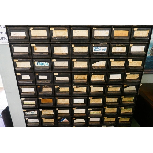 393 - Vintage metal multi drawer cabinet  - Approx size: W: 86cm D: 40cm H: 178cm